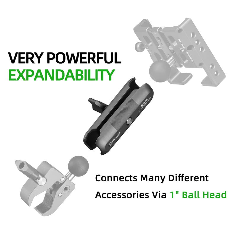 [Australia - AusPower] - FANAUE Double Socket Arm Medium Arm Compatible,Full Length 3.7",with B Size 1" Ball Components for RAM Mounts da--90 