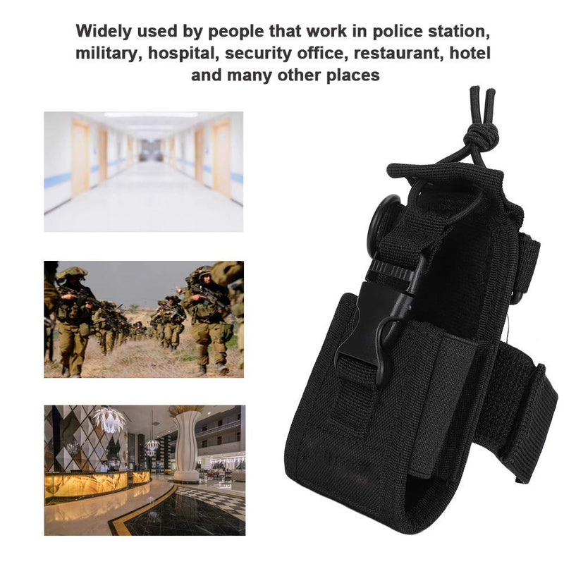 [Australia - AusPower] - PUSOKEI Tactical Universal Radio Holster Versatile Arm Bag Carry Pouch Case Holder for UV-5R UV-82 Walkie Talkie Heavy Duty Holder Case 