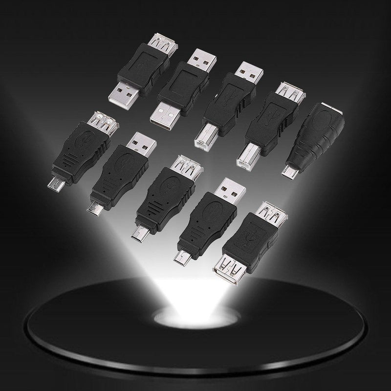 [Australia - AusPower] - 40 Pcs USB Adapter Kit, Mini Changers Adapter Converter Connectors USB Male to Female Micro USB 
