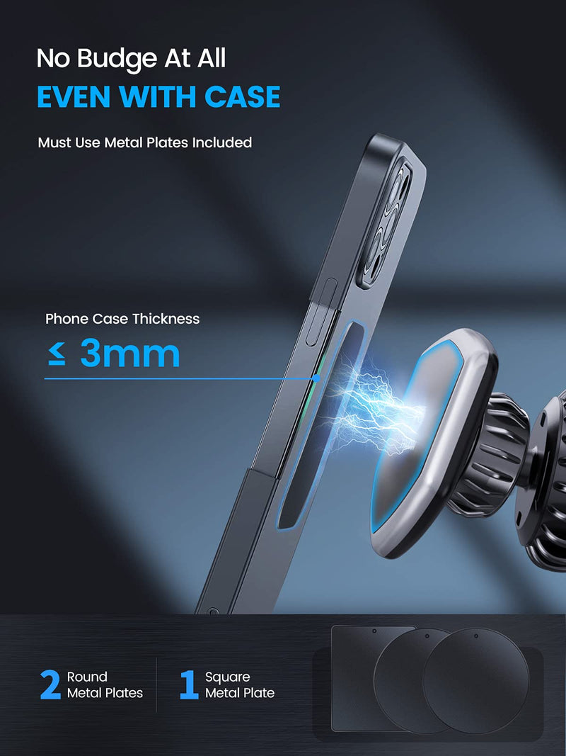 [Australia - AusPower] - 【Military-Grade Magnetic Vent Hook】 Phone Holder for Car【Ultra Sturdy】 Hands-Free Car Phone Holder Mount【Sharp Turns & Bumpy Roads Friendly】 Compatible with iPhone, Samsung,All Smartphones (Short Arm) Short Arm 