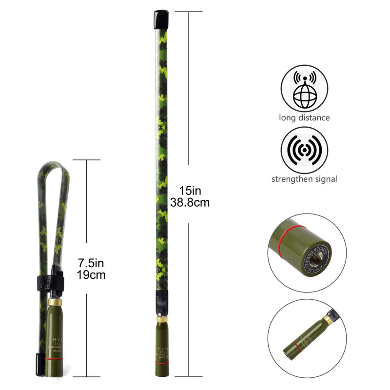 [Australia - AusPower] - TWAYRDIO Tactical Antenna 771FR SMA Male Camouflage Dual Band 2Meter 70cm 15.3inch Handheld Ham Radio Antenna for YAESU VX-6R FT-60R Retevis RT82 RT3 TYT MD-380 MD-UV380 Two Way Radio 