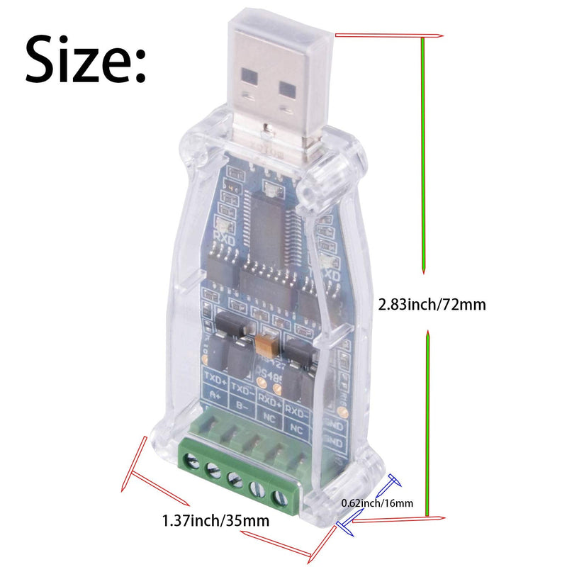 [Australia - AusPower] - USB to RS485 RS422 Serial Adapter FTDI Chip USB to 6Pin Terminal Block Converter Support Win XP Win 7 Win 8 Win10 Mac Android 