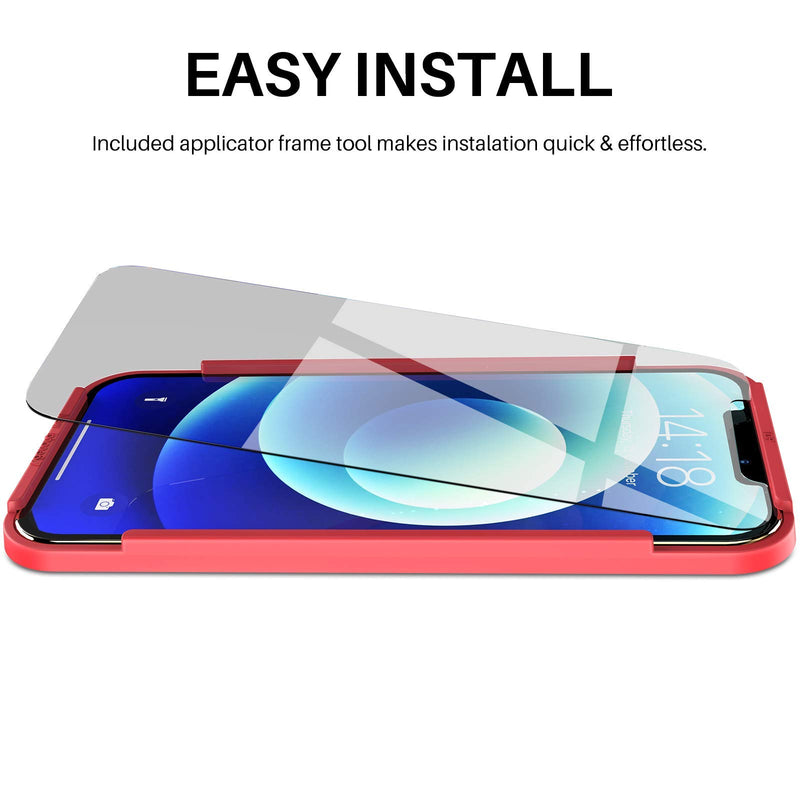 [Australia - AusPower] - TOZO Compatible for iPhone 12 and Compatible for iPhone 12 Pro Screen Protector 3 Pack Premium Tempered Glass 0.26mm 9H Hardness 2.5D Film Easy install 6.1 inch 