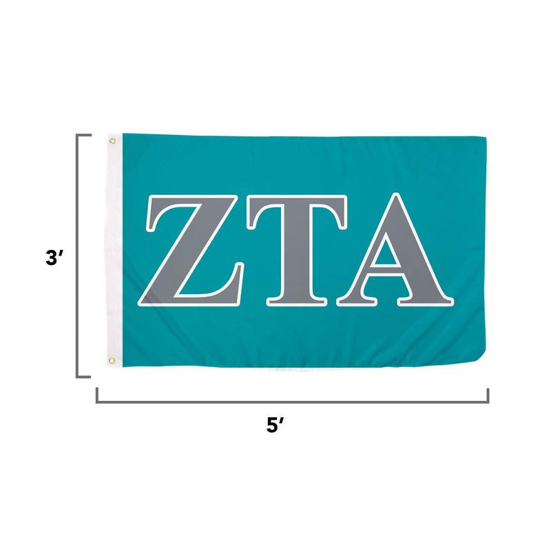 [Australia - AusPower] - Zeta Tau Alpha Letter Sorority Flag Greek Banner Large 3 feet x 5 feet Sign Decor Zeta 