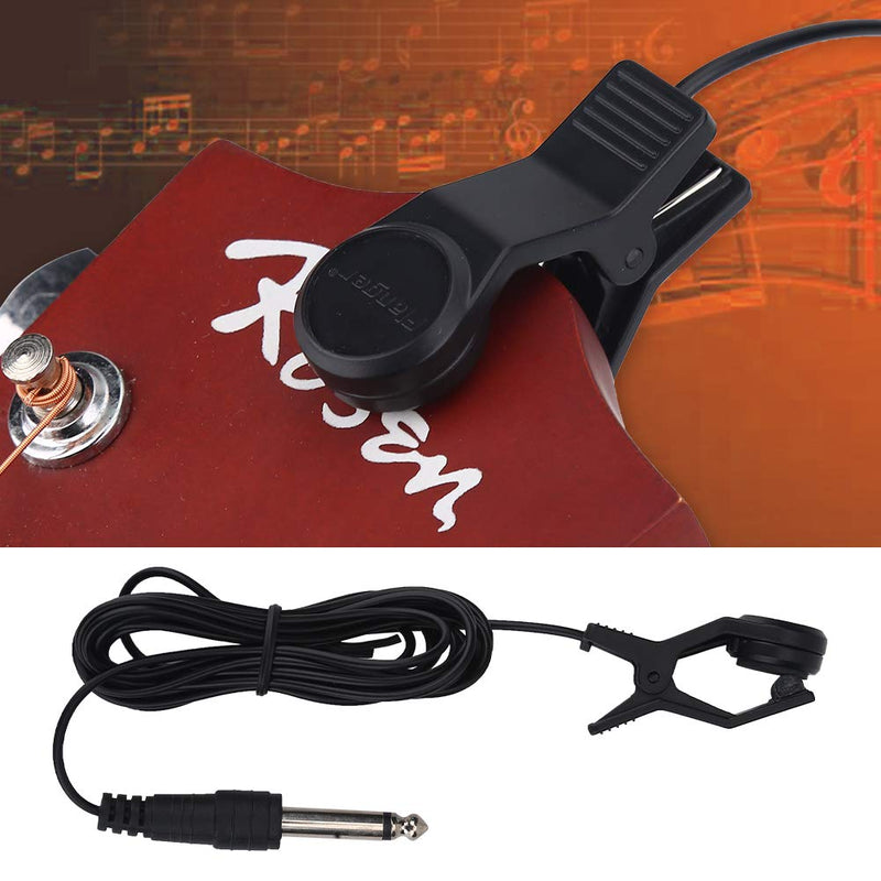 [Australia - AusPower] - Clip-on Pickup, Portable Pickup Contact Microphone Vocal Pick Up Audio Transducer for Tuner Music Instruments 