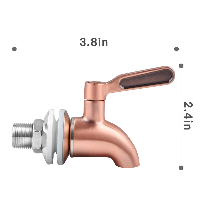 [Australia - AusPower] - TAEFAR 2 pcs Replacement Spigot, Stainless Steel Replacement Spigot for Drink Dispenser, Water Dispenser Faucet, Broze 