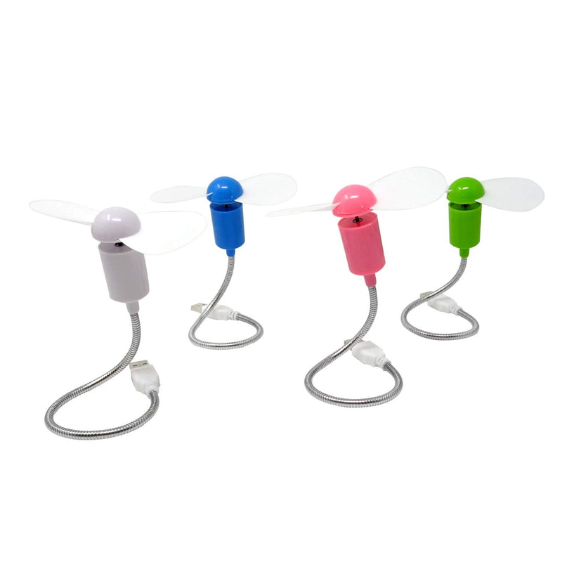 [Australia - AusPower] - Honbay 4PCS Mini Mobile Portable USB-Powered Cooling Fan Gooseneck Air Blower for Desktop PC Computer Laptop Notebook Tablet 