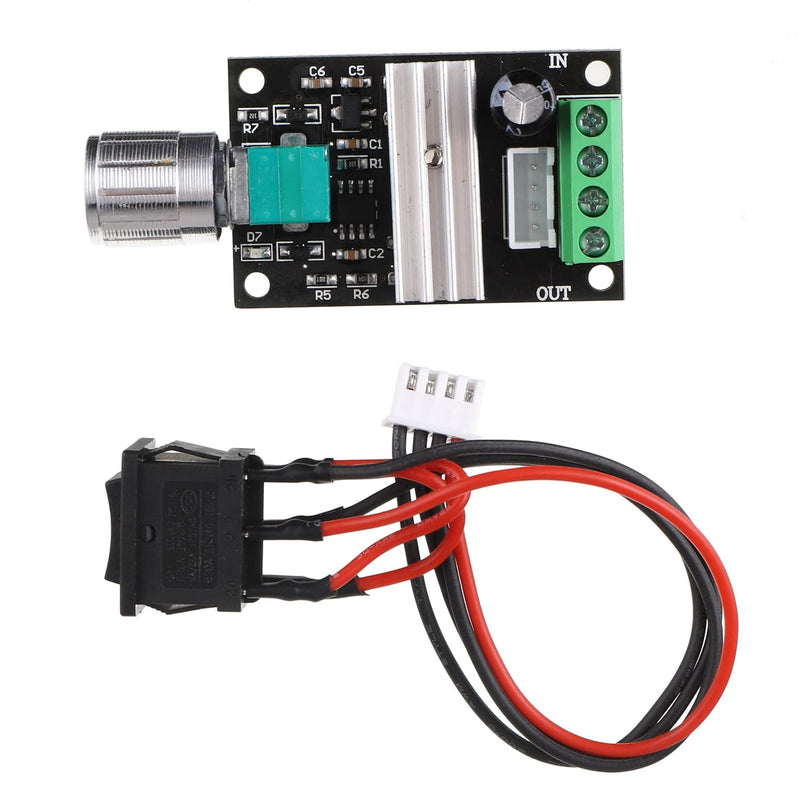 [Australia - AusPower] - BOJACK 6V 12V 24V 28V 3A 80W DC Motor Speed Controller (PWM) Speed Adjustable Reversible Switch 1203BB DC Motor Driver Reversing 