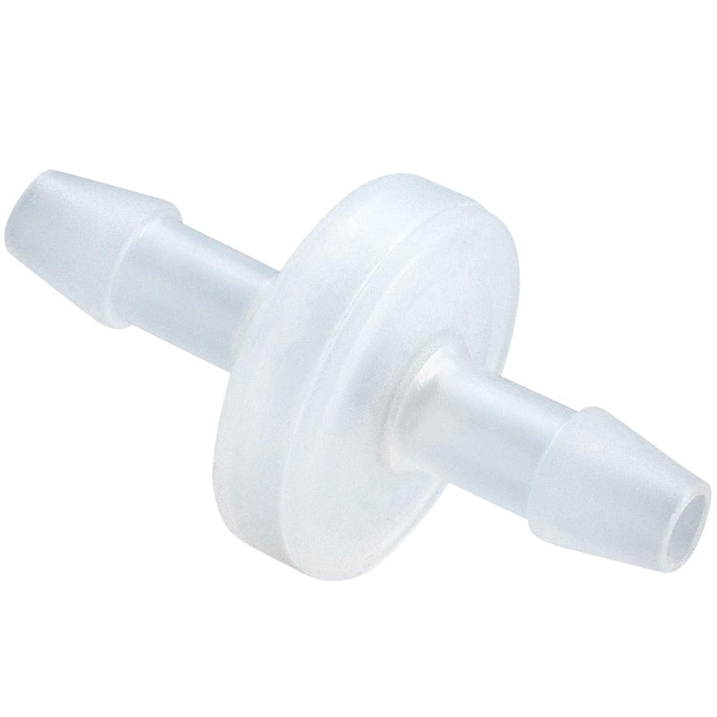 [Australia - AusPower] - PAGOW 1/4 Inch Check Valve, 4 Packs 6mm PVDF Wear-Resistant One-Way Check Valve for Fuel Gas Liquid Air, Plastic Water Stops Check Valve, Micro Diaphragm Check Valve for Air Intake Feed (6mm, white) 