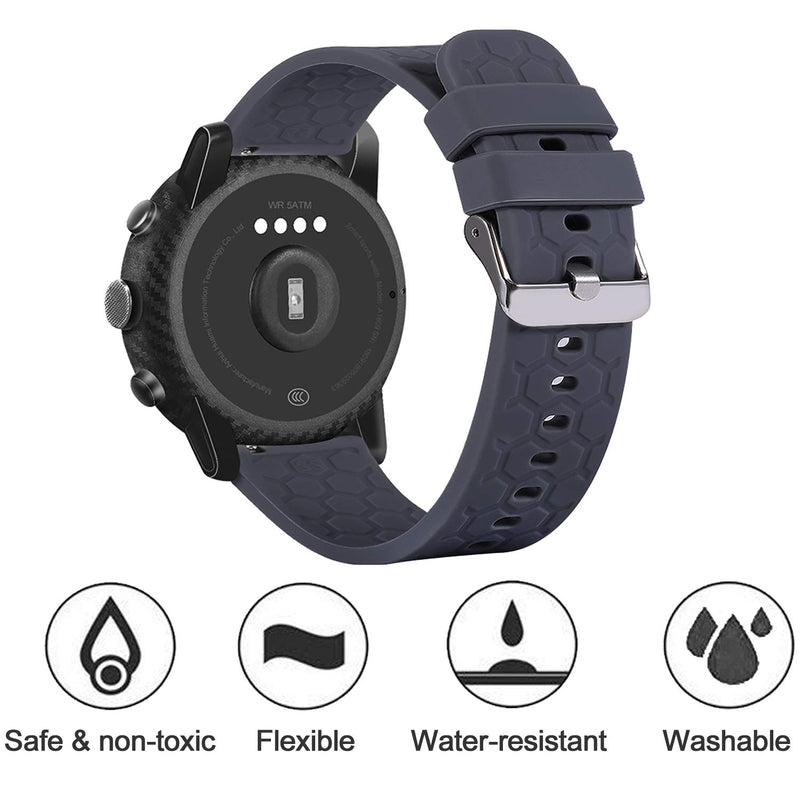 [Australia - AusPower] - 18MM Bands Compatible with Fossil gen 5E 42MM/Women's Gen 6 42mm Watch Band, Silicone Replacement Wristband Sport Straps Compatible with Fossil Women's Riley Band 
