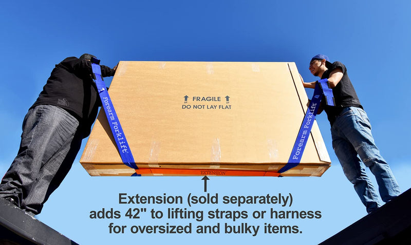 [Australia - AusPower] - Forearm Forklift 2-Person Lifting and Moving Straps; Lift, Move and Carry Furniture, Appliances, Mattresses or Any Item up to 800 lbs. Safely and Easily Like a Pro, Orange 1-Pack 