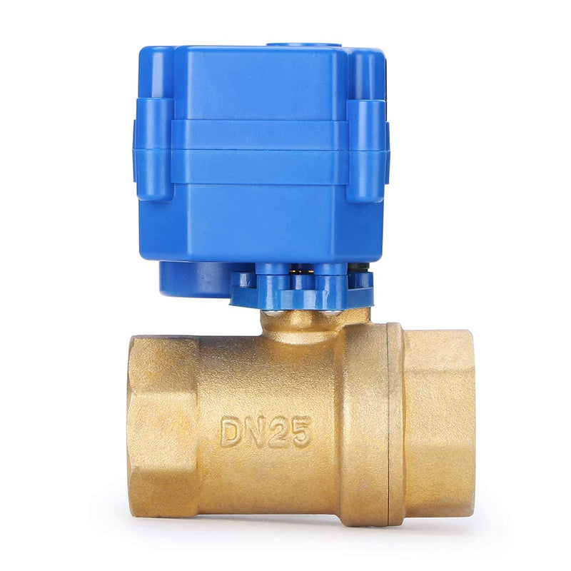 [Australia - AusPower] - Motorized Ball Valve- 1" Brass Ball Valve with Standard Port, 9-24V DC and 2 Wire Reverse Polarity by U.S. Solid 1 Inch 
