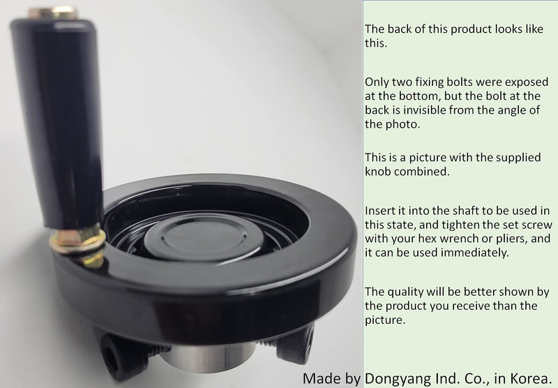[Australia - AusPower] - OD 80mm ID 12.7mm Ultimate Handwheel can be Assembled and Used in Just One Minute on All Shafts Smaller Than That, Including 1/2 inch. 