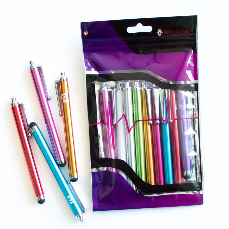 [Australia - AusPower] - TCD Universal Pack of 10 [Blue] Premium Thick Stylus Pen Pack [Compatible with All Touch Screen Devices] Blue 