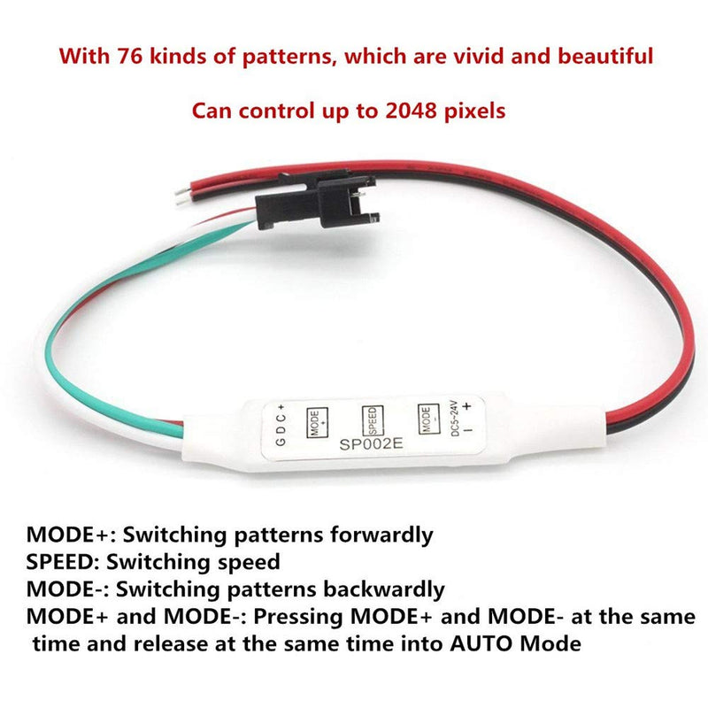 [Australia - AusPower] - WESIRI 241 LEDs 9 Rings WS2812B 5050 RGB LED Ring Lamp Light Individually Addressable Full Dream Color DC5V with Mini Controller 1 Count (Pack of 1) 