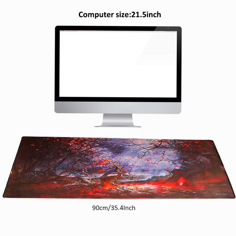 [Australia - AusPower] - Ymigo Gaming Mouse Pad XXL Large Extended Desk Mat Non-Slip Waterproof Mousepad for Laptop, Computer PC-35.4”x15.7”(shumu-7) Shumu-7 