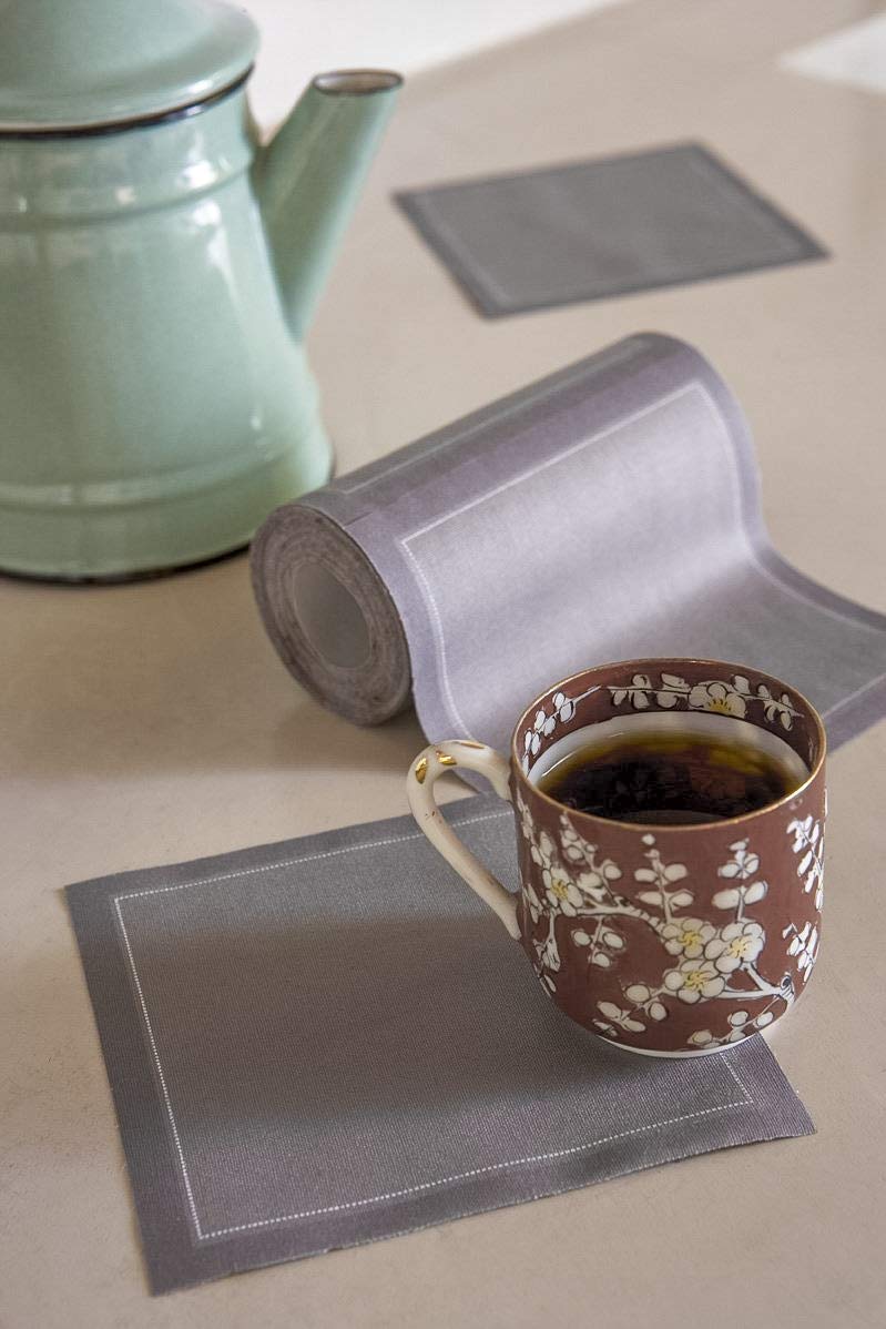 [Australia - AusPower] - MY DRAP Cocktail Napkin, Washable And Reusable Cloth Napkins 4.5x4.5 IN (100 Napkins, Grey) 
