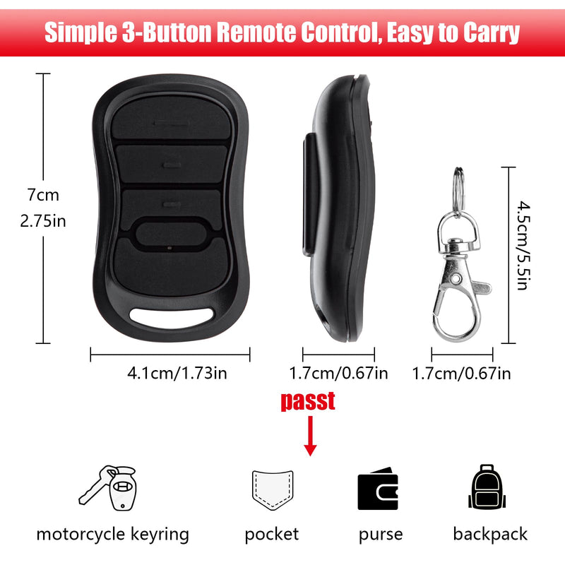 [Australia - AusPower] - G1T-BX 38501R Remote for Genie IntelliCode I II G3T-R G3T-BX G3T-A Overhead Door Garage Door Opener Remote Auto-Seek Dual 315/390MHZ 2 Pack 