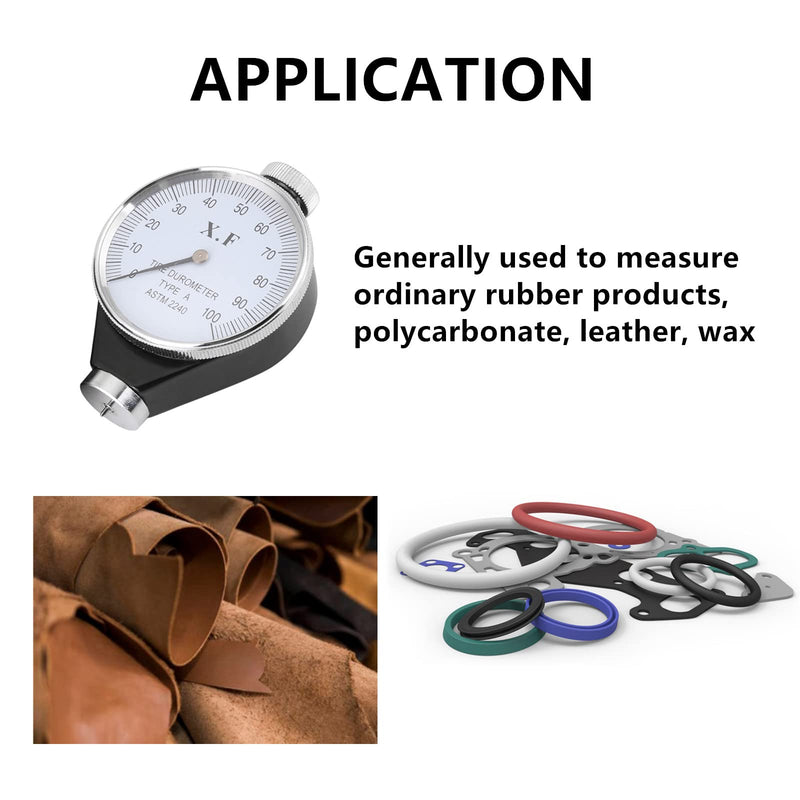 [Australia - AusPower] - Hardness Tester Meter Durometer Rubber Tire Durometer Hardness Tester Meter Shore Type A/O/D Dial Value 0-100 Degrees(Type A) 