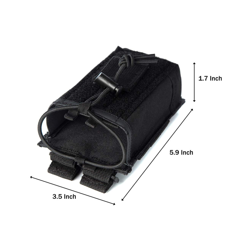 [Australia - AusPower] - Radio Case/Radio Holder Molle Tactical Radio Holster Military Heavy Duty Radios Pouch Bag for Two Ways Walkie Talkies Compatible with Bags/Packs/Duffels by LUITON 1pack 