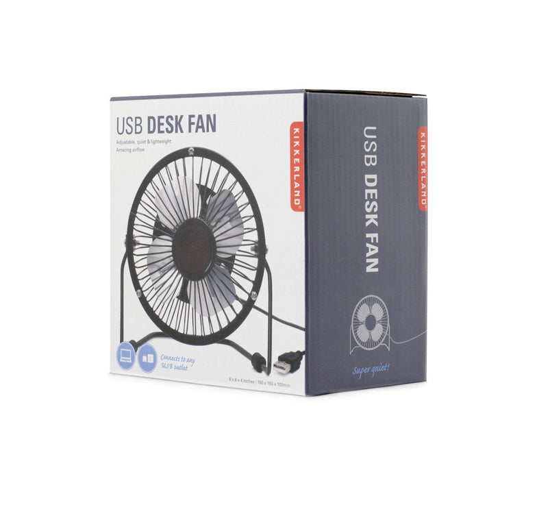 [Australia - AusPower] - Kikkerland Black USB Desk Fan, 1 EA 