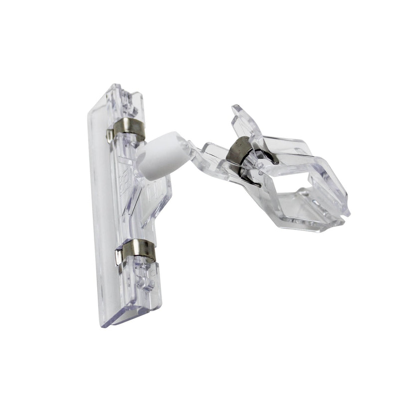 [Australia - AusPower] - LJY 20-Pack Clear Plastic Rotatable POP Clip-on Style Merchandise Sign Display Clip Tag Holders 