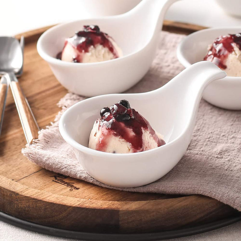 [Australia - AusPower] - DOWAN Soy Sauce Dish, Charcuterie Bowls, 3 Oz Dipping Bowls with Handles, Small Bowls for Side Dish, Dipping, Serving, Spice, Sauce, Ingredient, Mini Tiny Bowls 