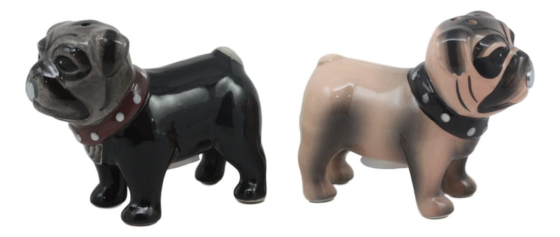 [Australia - AusPower] - Ebros Adorable Kissing Love Pugs Decorative Ceramic Salt And Pepper Shakers Figurines With Magnetic Snouts Pug Life 