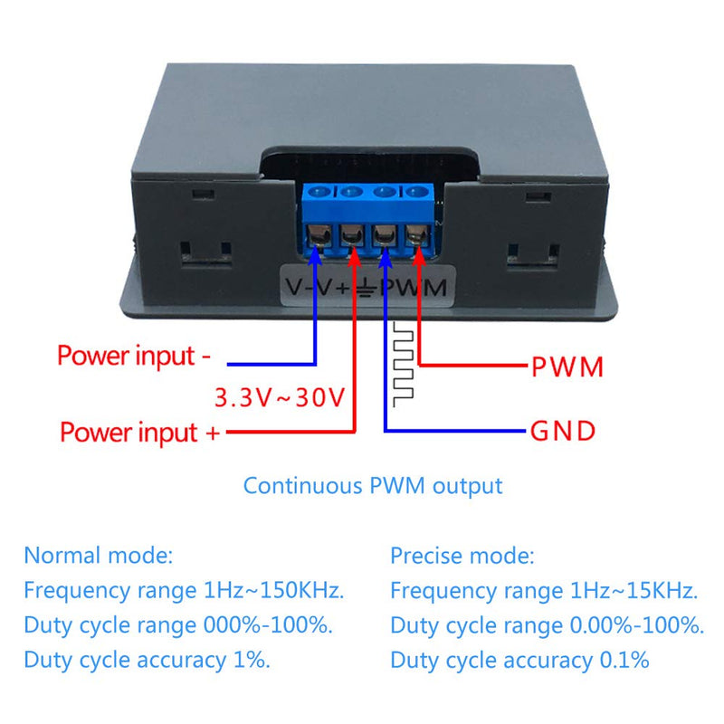 [Australia - AusPower] - MiOYOOW PWM Frequency Generator, 1-Channel 1Hz-150KHz Adjustable Pulse Duty Cycle Function Generator, Square Wave Signal Generator Module with LCD Display and Rotary Switch 