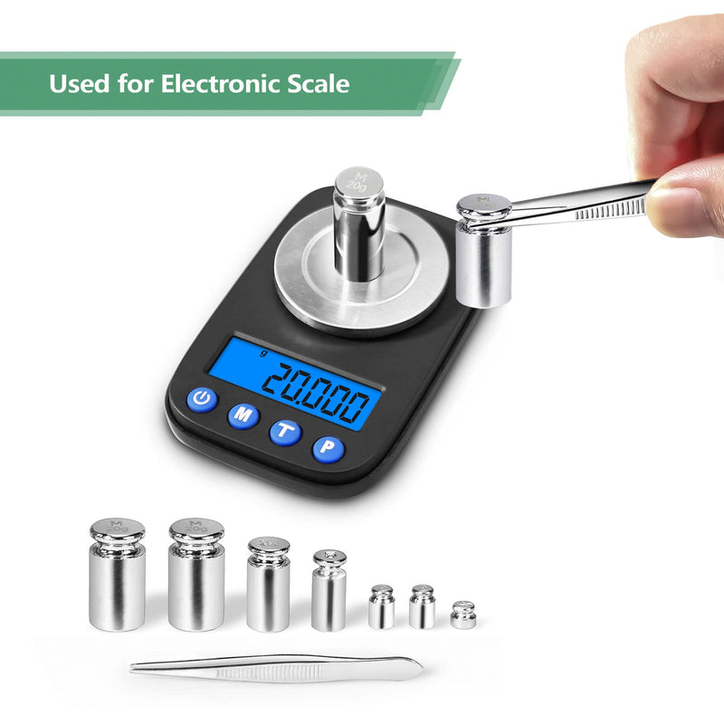 [Australia - AusPower] - ACCT ?????????????????????? ???????????? 1g 2g 5g 10g 20g Calibration Gram Scale Weight Set for Digital Scale Balance,Small Weights for Crafts, 1 Piece Calibration Weight Tweezer Small 