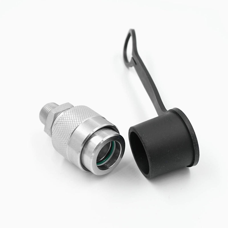 [Australia - AusPower] - 3/8" NPT Poppet High Duty 10000 PSI Quick Connect Coupling Coupler w/Dust Caps Interchangeable with Parker 3000 Replaces Enerpac C-604 