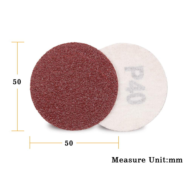 [Australia - AusPower] - SPEEDWOX 100pcs Sanding Discs 2 inch Sandpaper 40 Grit Hook and Loop Sanding Discs for Drill Grinder Rotary Tools No Hole 40-Grit 
