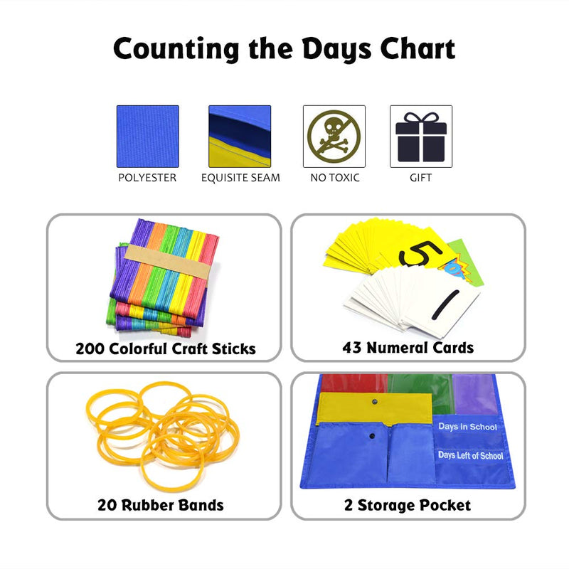 [Australia - AusPower] - Godery Counting the Days Pocket Chart & Counting and Place Value Pocket Chart for Classroom or Days in School Counting Activity 