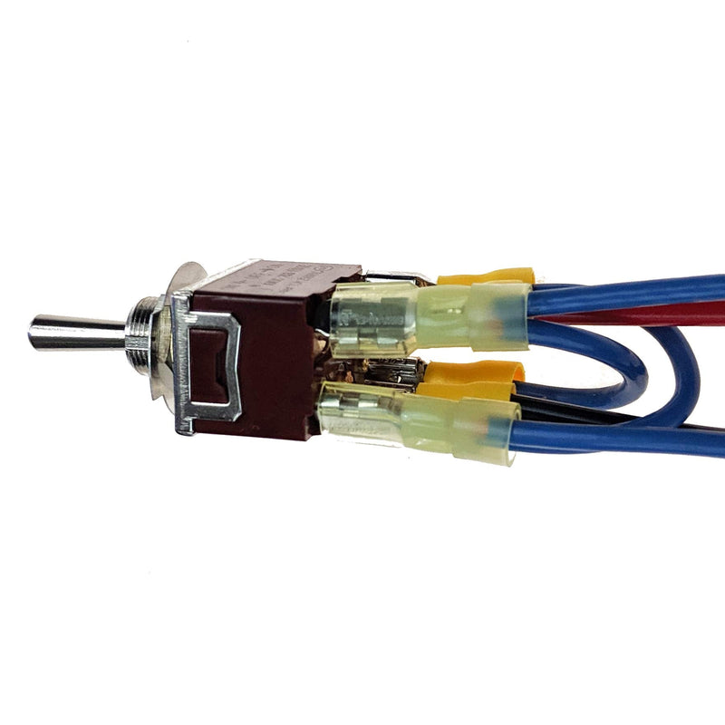 [Australia - AusPower] - IndusTec Wired DPDT 20 AMP 12V 6 Pin Quick Plug On/Off/On 3 Position DC Motor Polarity Reversing Control Maintained Latch Lock Toggle Switch Double Pole Double Throw KN3C-203P 