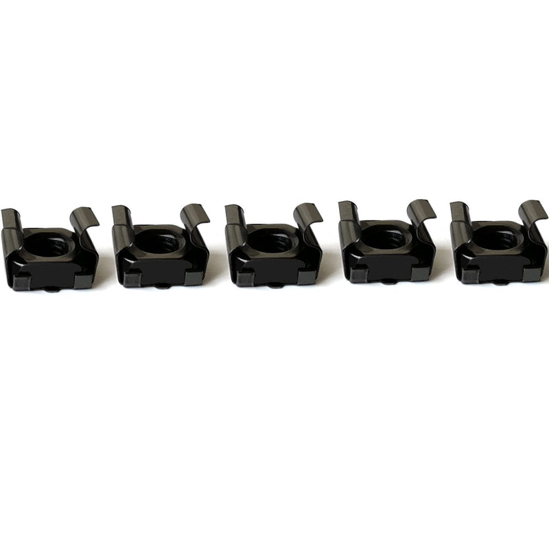 [Australia - AusPower] - Lancher 60-Pack M6 x 16mm Screws and Cage Nuts for Server Shelf Cabinets Rack Mount 1U 2U 6U 12U Rack Screw cage nut - Black 60-Pack M6 screw cage nut Black 