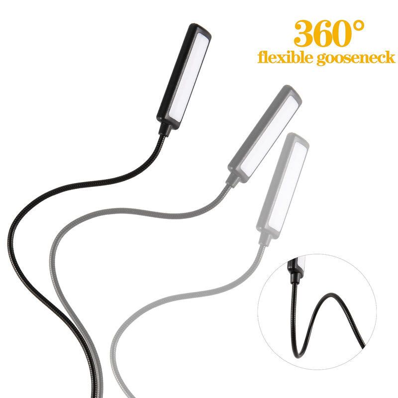 [Australia - AusPower] - USB Reading Light, Laptop Light,Keyboard Light for Computer Adjustable Gooseneck, 3 Color x 3 Brightness USB Lamp/1pc + 3pcs Mini LED Lights (1 + 3) 