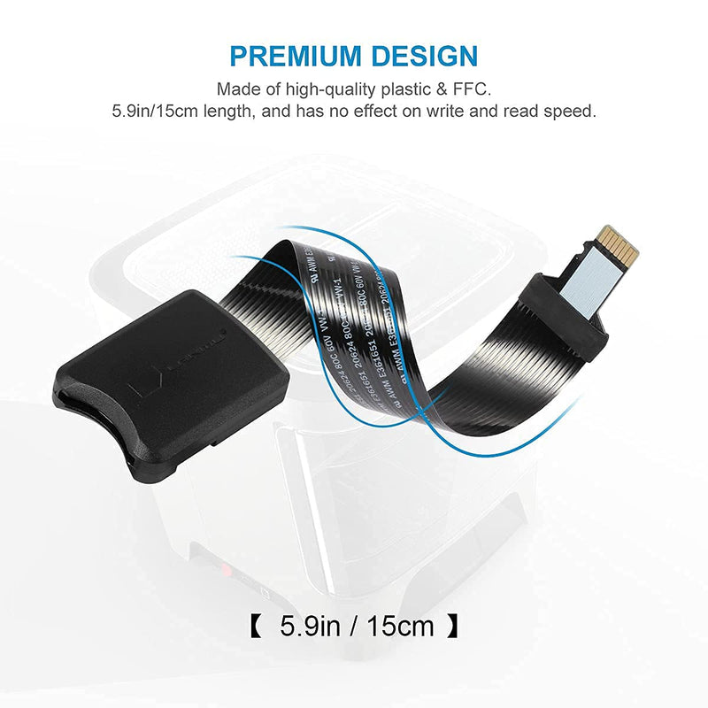 [Australia - AusPower] - LANMU 2 in 1 Micro SD to SD/Micro SD Card Extension Cable Extender Adapter Compatible with Ender 3/Pro/3 V2 ,Ender 5/Pro/Plus, CR-10S and More 3D Printers(5.9in/15cm) 