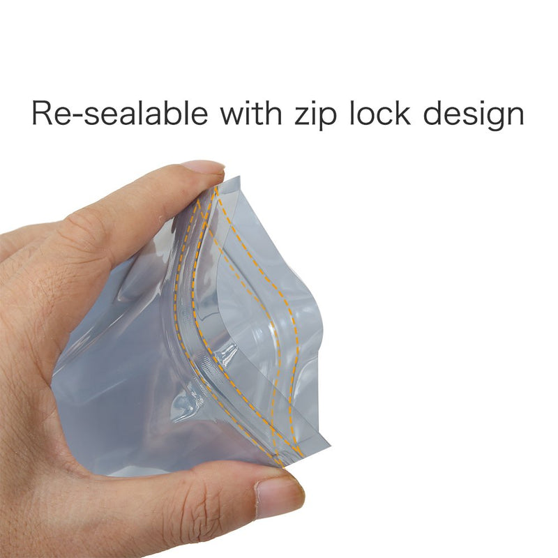 [Australia - AusPower] - HRX Package 100pcs Premium Anti-Static Resealable Bags, 5.9 X 7.9 inches Plastic Static Free Bag for Motherboard SSD HDD Computer Electronic Components 5.9”X7.9” silver-gray 