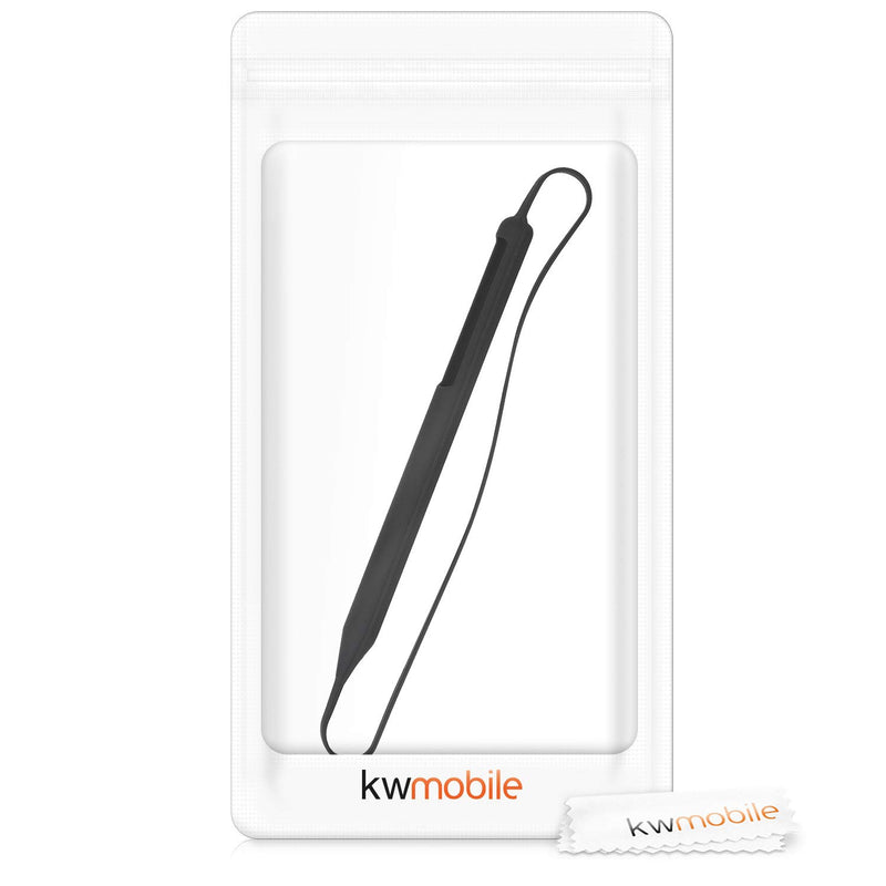 [Australia - AusPower] - kwmobile Silicone Skin Compatible with Apple Pencil (2. Gen) - Soft Flexible Stylus Sleeve Grip Pen Holder - Black 