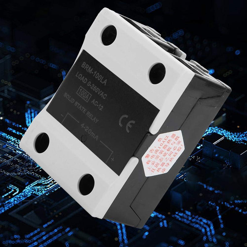 [Australia - AusPower] - SSR Solid State Relay, BRM-100LA 4-20mA 0-250VAC Solid State Relay Electronic Component Industrial Accessory with LED Light Tube 