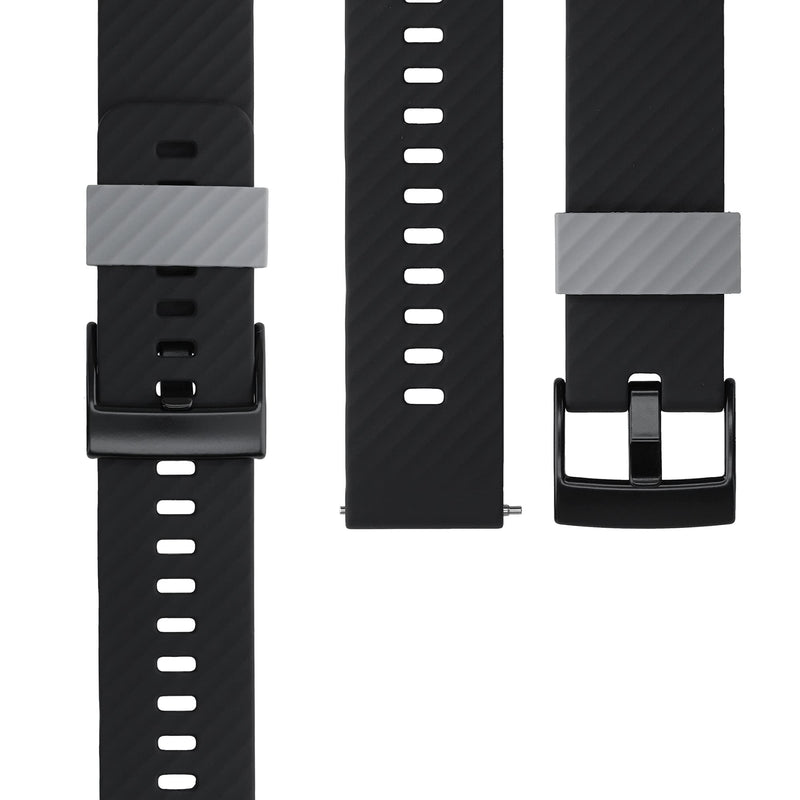 [Australia - AusPower] - kwmobile Watch Band Compatible with Suunto 7 Smartwatch - Watch Band Replacement Silicone Strap - Black/Grey Large black / grey 