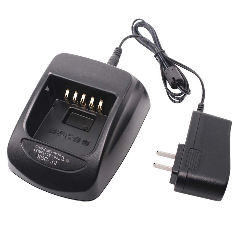 [Australia - AusPower] - KSC-32 Charger Compatible for Kenwood Radio TH-D72A TK-2180 TK-3180 TK-5210 TK-5310 NX-5200 NX-5300 NX-5400 NX-410 NX-411 Compatiable Battery KNB-48L/32N/33L/43L/47L/31A/50NC/54N 