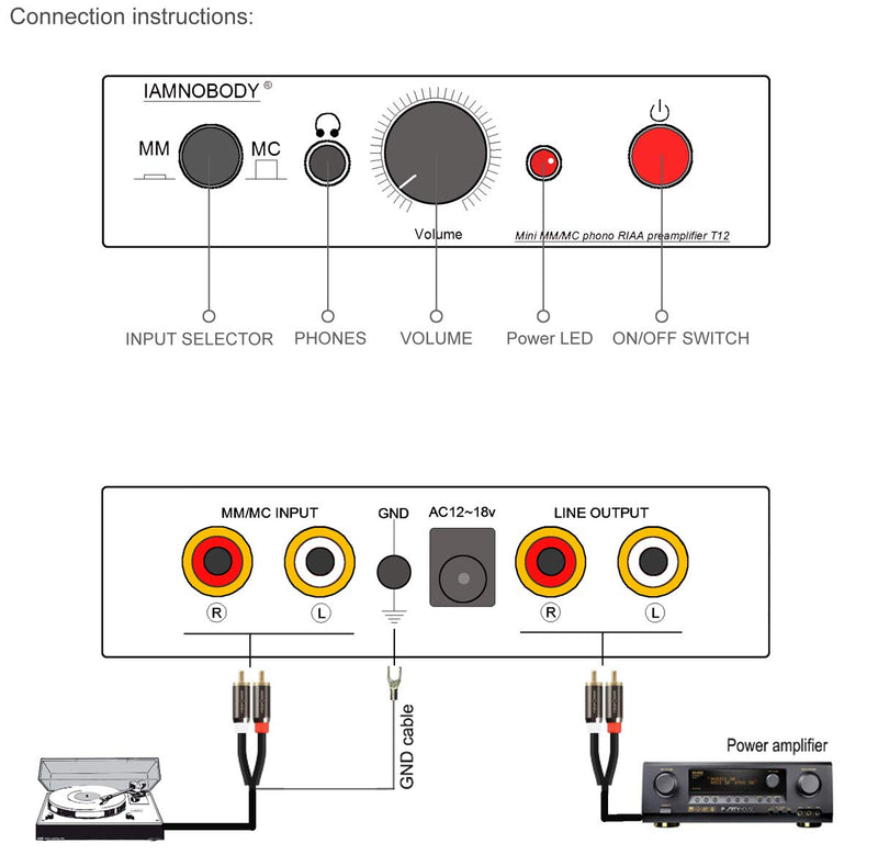 [Australia - AusPower] - T12 MM MC cart Turntable Phono RIAA Preamp preamplifier + Headphone amplifier 