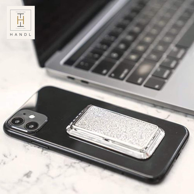 [Australia - AusPower] - HANDL New York Silver Glitter HANDLstick Silver Glitter Grip and Stand for Smartphone 