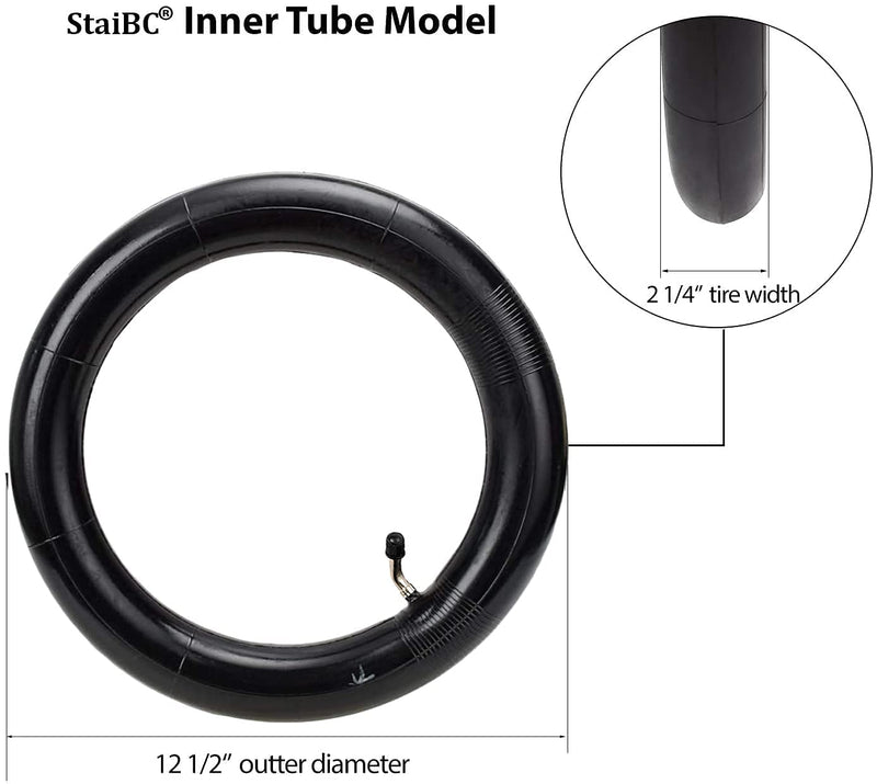 [Australia - AusPower] - 2-Pack 12.5 x 2.25 Scooter Tire Tubes 12 ½ x 2 ¼" CR202L-A60 Angled Valve Stem Heavy Duty 12" Bike Tubes Compatible with Most 12.5 X 1.75/2.25" 12 1/2 x2 1/4 Kid Bike Tubes/Scooter Inner Tubes 