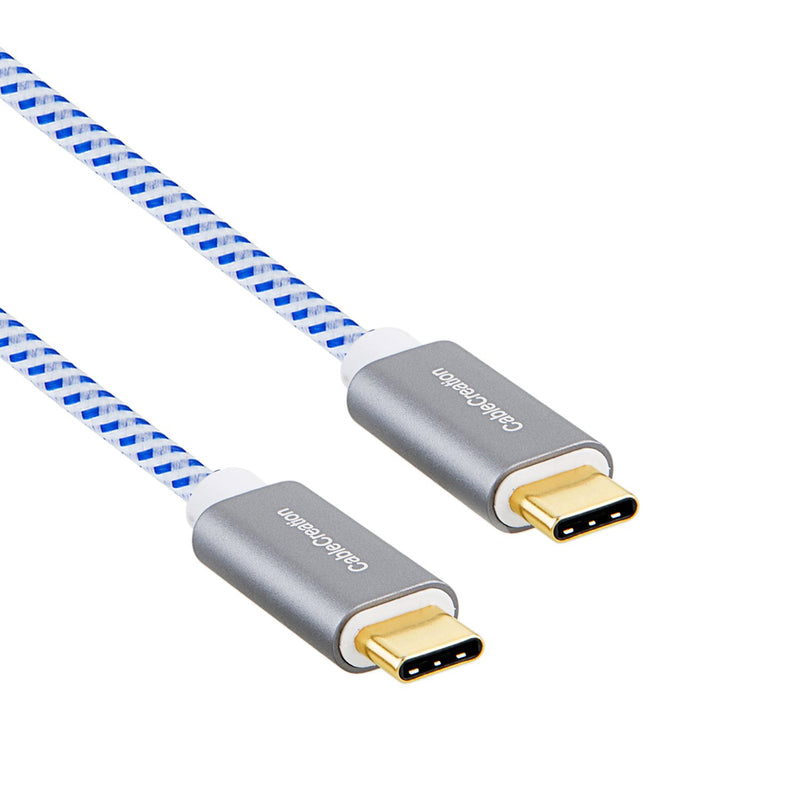 [Australia - AusPower] - CableCreation USB C Cable 10FT 60W USB C to USB C Fast Charging Cable USB Type-C to C Cable Braided 3A 60W 480Mbps Data for MacBook Pro Air iPad Air Pro S21/S20+/S20 Pixel 4/5 etc. 3m Blue 10FT 3A 1 