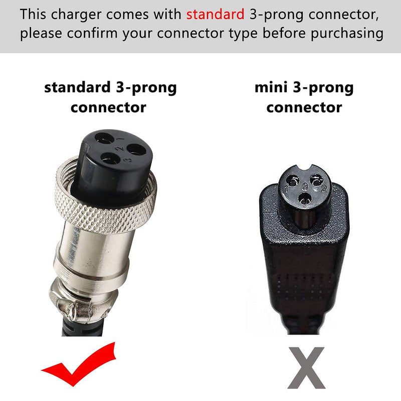 [Australia - AusPower] - 24V 1.5A 36W Electric Scooter E100 E200 E300 Battery Charger Standard 3-Prong Inline for Razor E100 E200 E300 E125 E150 E500 E175 PR200,MX350 E225S E325S,Pocket Mod, Sports Mod, and Dirt Quad 