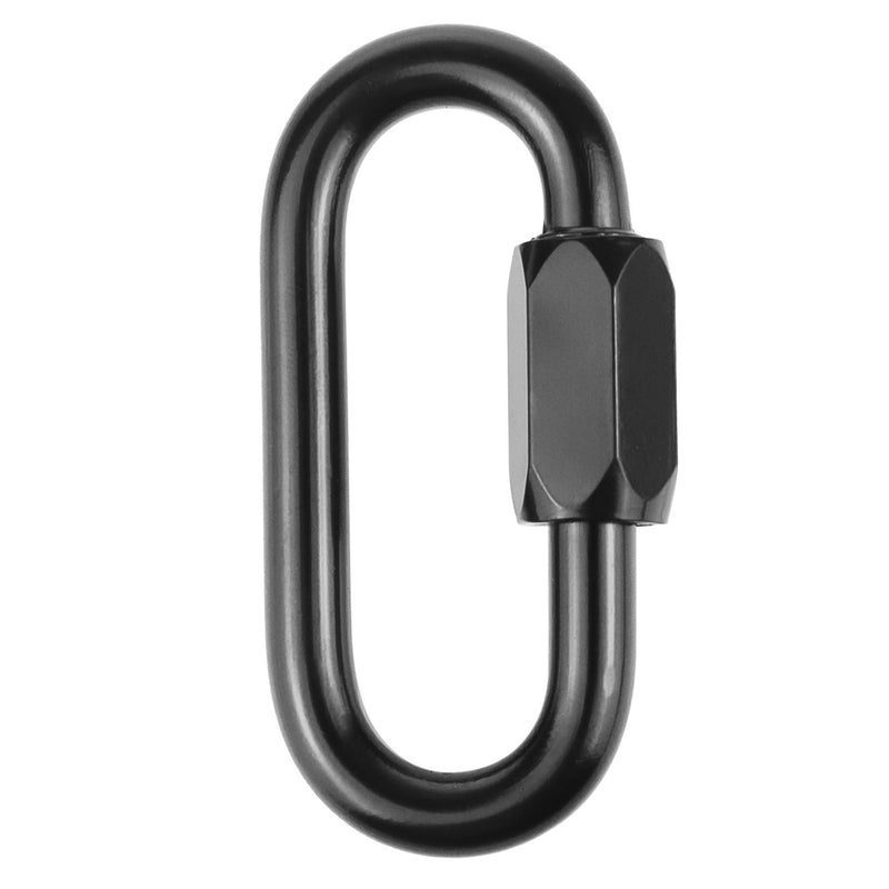 [Australia - AusPower] - BNYZWOT 304 Black Stainless Steel Quick Links D Shape Locking Quick Chain Repair Links Black M3.5 1/8 inch Pack of 10 1/8 inch 10 Pack 