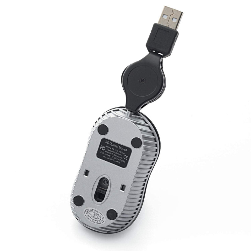 [Australia - AusPower] - Verbatim USB Corded Mini Travel Optical Wired Mouse for Mac and PC - Commuter Series Blue 