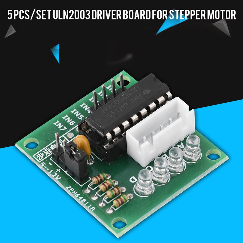 [Australia - AusPower] - Motor Driver Board, 5 pcs/Set ULN2003 Driver Controller Board Stepping Module Electric Motor Control Module for 4 Phrase Stepper Motor 